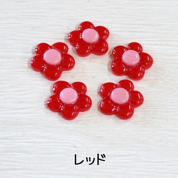 デコパーツ ハンドメイド材料 まるいポップなお花 アクリル パーツ 