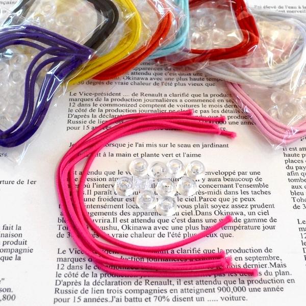ヘアゴムパーツセット 全9色 ハンドメイド 手芸材料 パーツ キッズ 