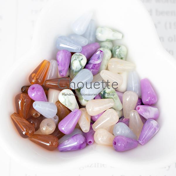 ビーズ マーブル模様 しずく 20個 ハンドメイド 手芸材料 資材  