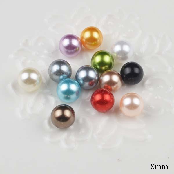 パール 穴なし フェイクパール 8mm 約60個 ハンドメイド 素材 材料