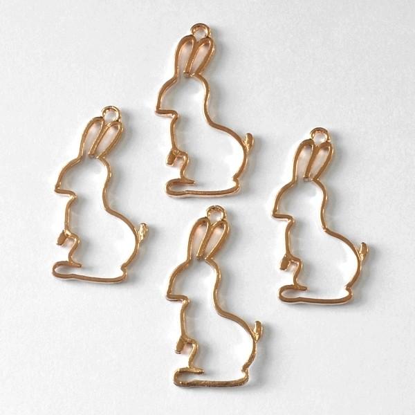 在庫処分 ハンドメイド材料 レジン 空枠 うさぎ 4個 薄いゴールド Pt 1 Pt 1 手芸材料ヘアアクセのchouette 通販 Yahoo ショッピング