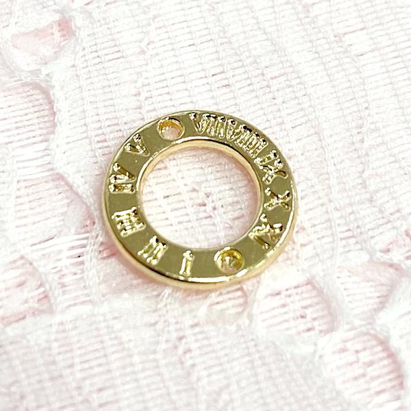 チャーム ストーン 英字 両方 ゴールド アクセサリー ピアス 