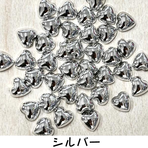 デコパーツ ハート キラキラ ゴールド シルバー 40個 子供 女の子