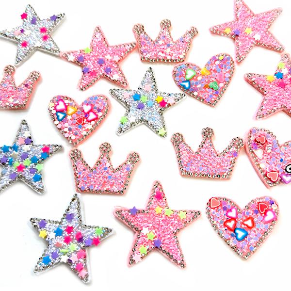 フェルト パーツ スパンコール ラメ 2個 子供 女の子 ハンドメイド