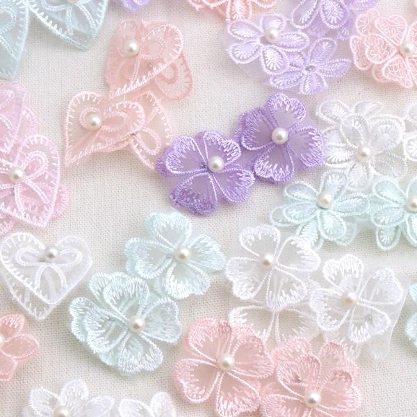 透かしレースモチーフ 4色 各4個 計16個 ハンドメイド 手芸材料 パーツ Pt 3 Pt 3 手芸材料ヘアアクセのchouette 通販 Yahoo ショッピング