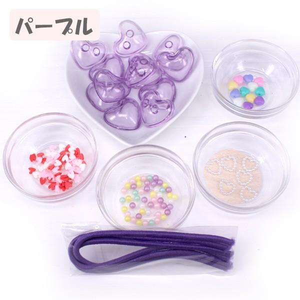 ヘアアクセサリー カプセル お試し6点セット ハート 3色ハンドメイド