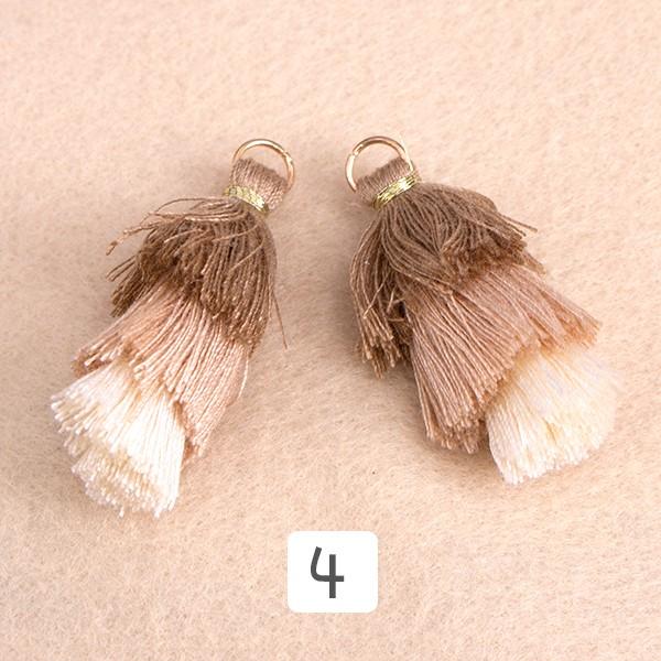 増量特価 (2個) 3段グラデーションタッセル ハンドメイド パーツ  