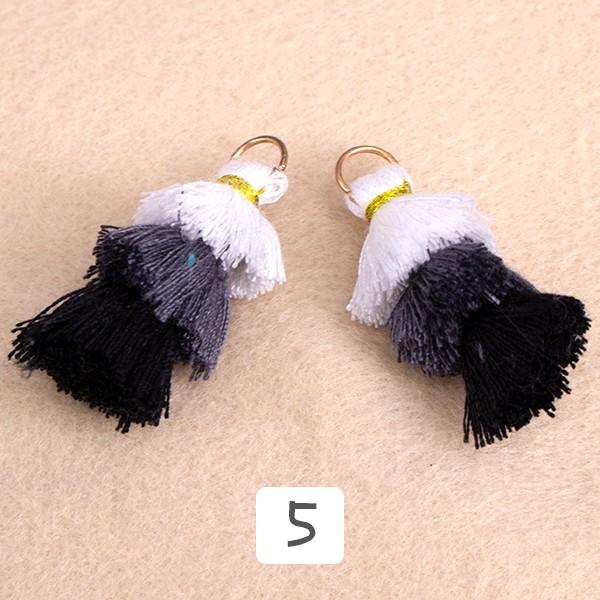 増量特価 (2個) 3段グラデーションタッセル ハンドメイド パーツ  