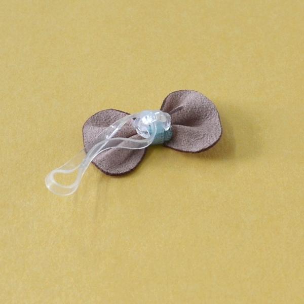 キッズ用 合皮リボンの絡まないゴム 4個 ヘアアクセサリー 子供 可愛い