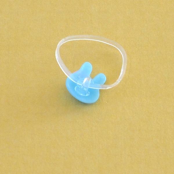 キッズ用 ミニうさぎパーツの絡まないゴム 5個 ヘアアクセサリー 子供