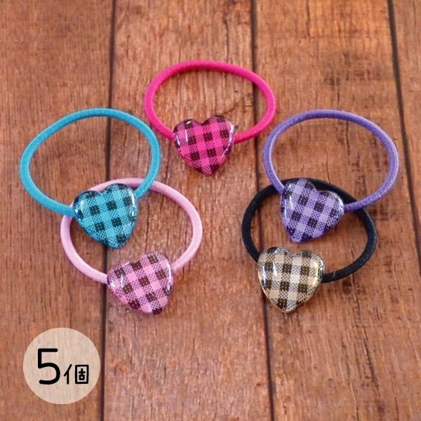 チェック柄 ミニハート ベビーヘアクリップ ヘアピン ヘアゴム ハート チェック柄ハートミニヘアクリップ／1個売り – SUNHOSEKI