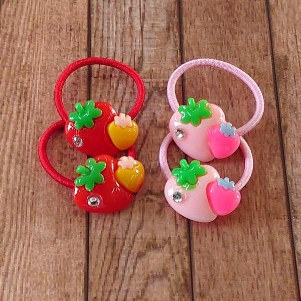 キッズ用 イチゴ ヘアゴム 4個 ヘアアクセサリー 子供 可愛い ミニゴム ポイント消化 T 369 T 369 手芸材料ヘアアクセのchouette 通販 Yahoo ショッピング