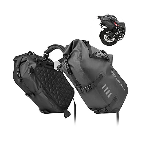 ライノウォークバイクサドルバッグ防水48 L (24 L*2) バイクサイド