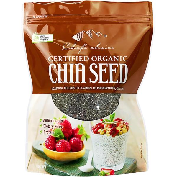 シェフズチョイス オーガニック チアシード 1kg×1袋 Organic Chia Seed ちあしーど 有機チアシード オーガニックチアシード [C1K]