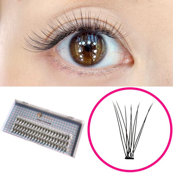 【Selfray】ゴージャスクラシックラッシュ大容量 Cカール 太さ0.10ｍｍ 10本束太めの束のゴージャスラインに大容量が登場。根元が黒いのでアイライナー効果もバッチリ。材質：ポリブチレンテレフタレート束数：10本束カール：Cカール太さ...