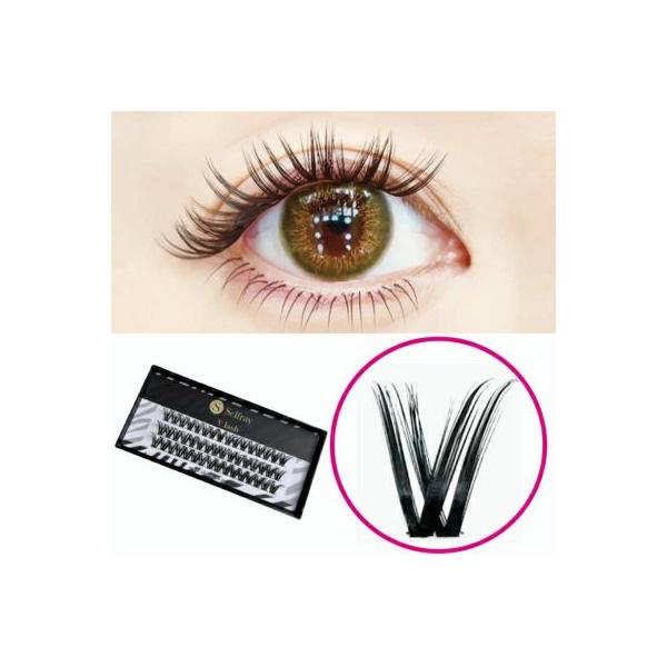 ボリューム重視で、くっきり印象的な目元に仕上げたい方におすすめの束エクステ【Vラッシュ】。48束入りで、目元のバランスに合わせて長さを選べます。毛先が左右に広がるV字束設計により、装着するだけでぱっちり華やかな仕上がりに。放射状に広がる束が...