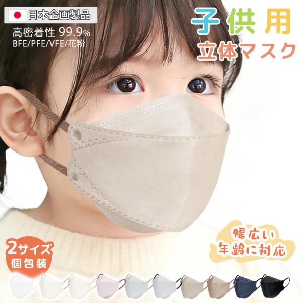 良い密着性！子供用マスクが新登場！！■対象：風邪・花粉・ホコリなど■ PFE/BFE/VFE 99.7% /　微粒子ろ過率99.9% /　花粉99.9%■3層構造の不織布素材。■幅広ゴム：6mm■サイズ：子供サイズ：170mm×70mm(折...