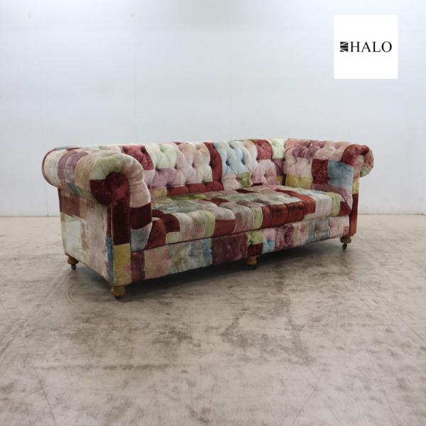 HALO ハロ ベンジントン ソファ ベルベット パッチワークボヘム 2.5Pソファ/2.5人掛けソファ セカオワ HIKAKIN