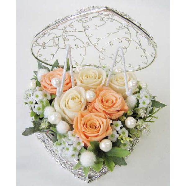 Cherry プリザーブドフラワー ハートワイヤーアレンジ カリーヌ サーモンピンク シャンパン リングピロー付 Hw5565sc フラワー さくら 通販 Yahoo ショッピング