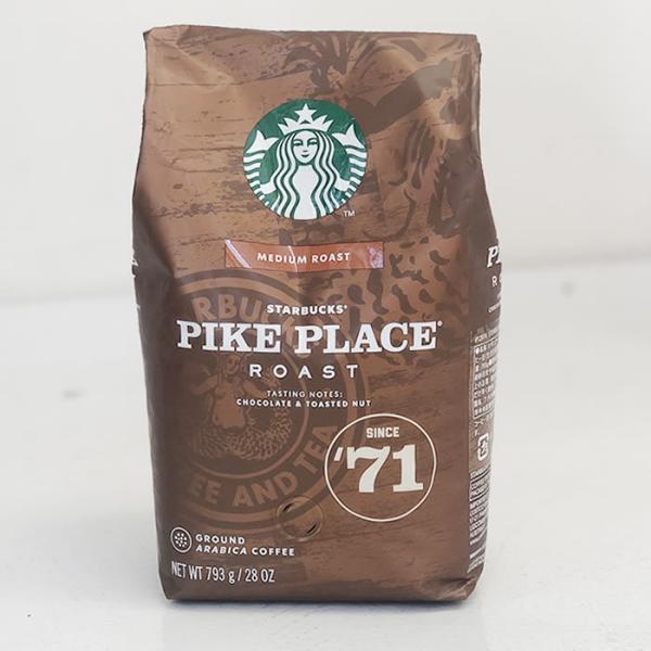 STARBUCKS COFFEEスターバックスコーヒー PIKE PLACE パイクプレイスロースト コーヒー豆 (粉) 793g スタバ　大容量　（160ｇ約５袋分）