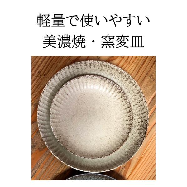 美濃焼 皿 平皿 ベージュ 4枚入り 和食器 窯変 日本製 made in japan mino pottery 和風 電子レンジ 食洗器対応 4pc  4個入り セット おしゃれ かわいい