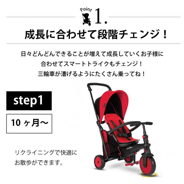 10カ月から乗れる Str3 三輪車 おしゃれ 自転車 1歳 3歳 2歳 スマートフォールド500後継機種 3歳 スマートトライク おしゃれ 折りたたみ Smarttrike 子供 誕生日プレゼント 502 チェリーベル 店