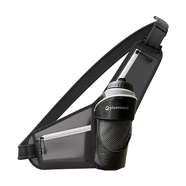 planetcord sports ランニングポーチ 専用ボトル付属 揺れないウエストポーチ (ブラック) PCS-005-BK :s-4570074340075-20230507:ちぇりーぺ 通販 ネイサン NATHAN マーキュリー2 ランニング バッグ バック OSFM FFP 4632N