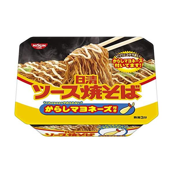 日清 ソース焼そばカップ からしマヨネーズ 108g12個
