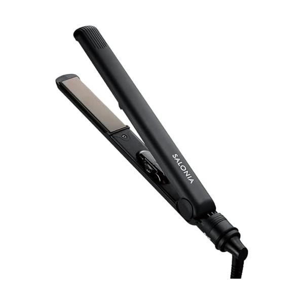 他サイト： SALONIA サロニア ストレートアイロン ヘアアイロン 24mm ブラック SL-004SABの商品画像