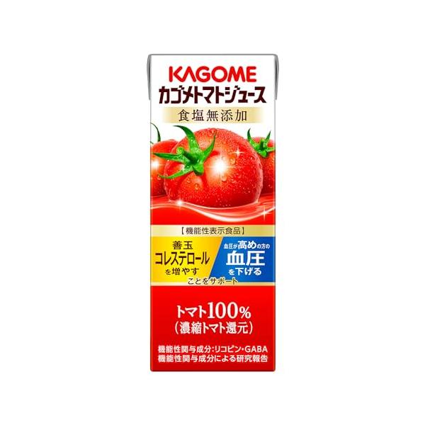 カゴメ トマトジュース 食塩無添加 200ml紙パック×24本