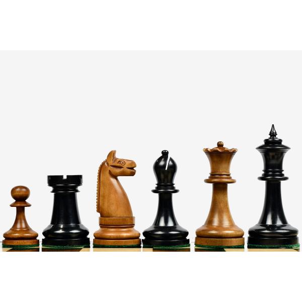 チェス駒 1904 American Chess Company 97mm エボナイズ インド直送