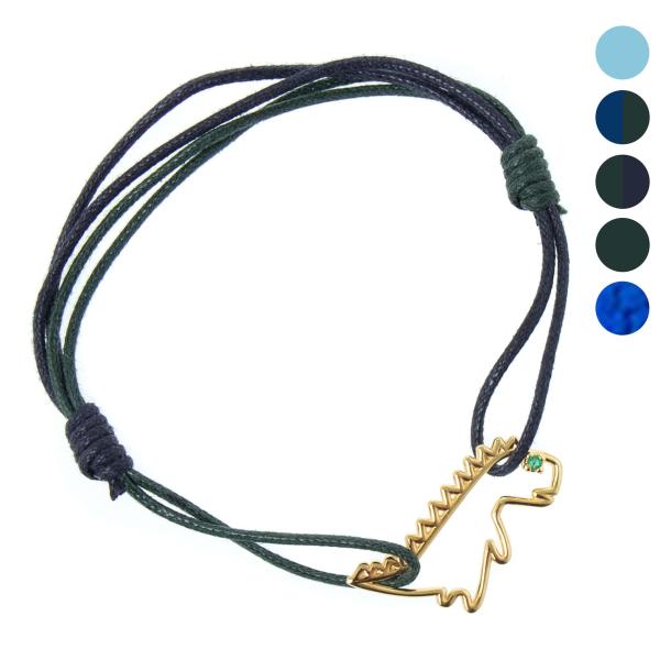 ALIITA 恐竜モチーフ ブレスレット ALIITA（アリータ） ブレスレット DINO ESMERALDA DINO EMERALD CORD