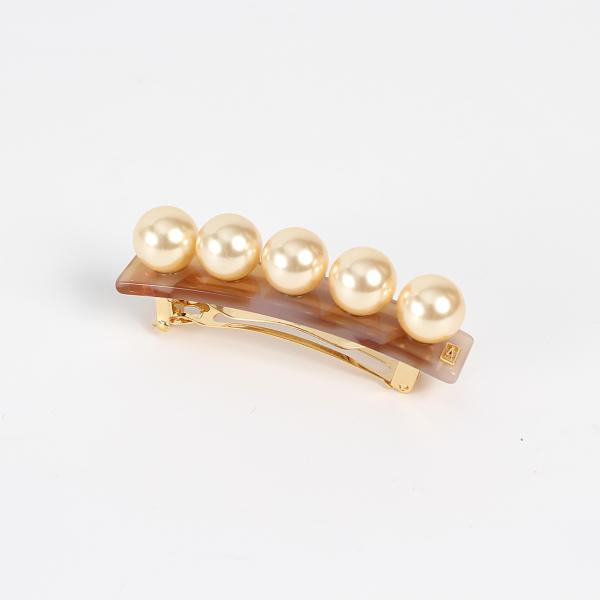 アレクサンドル ドゥ パリ ALEXANDRE DE PARIS ヘアバレッタ NUAGE DE PERLES BARRETTE AUTO パール バレッタ レディース 6cm AA6-16919-05P26