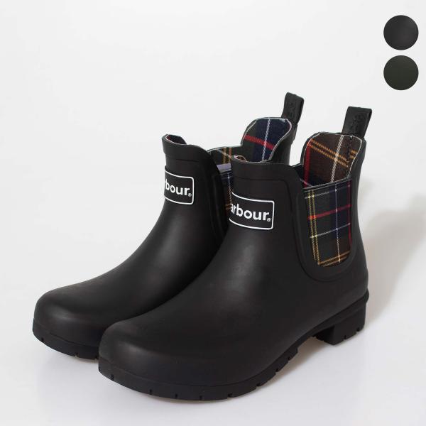 Barbour バブアー サイドゴア ショート レインブーツ UK8 Barbour（バブアー） レインブーツ ショート KINGHAM ANKLE WELLINGTON
