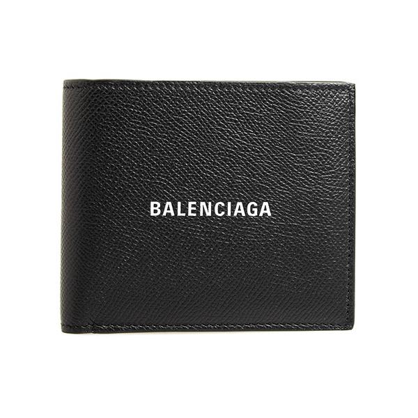 バレンシアガ Balenciaga 財布 メンズ 二つ折り財布 小銭入れ付 ブラック Cash Square Wallet Coin