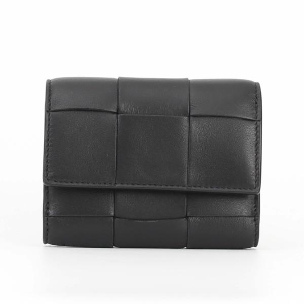ボッテガヴェネタ カセット 三つ折り財布 ブラック BOTTEGA VENETA ボッテガヴェネタ 財布 三つ折り財布 CASSETTE