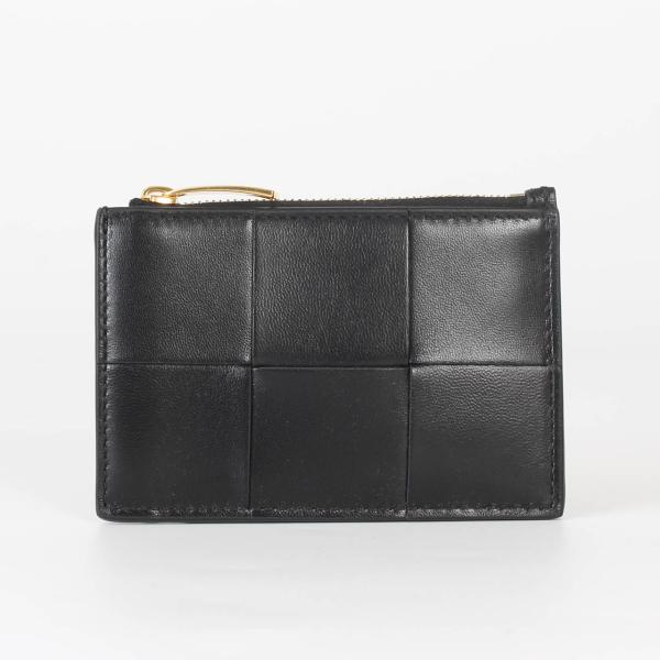 美品 現行 ボッテガヴェネタ カセット ケース ブラック レザー RFID BOTTEGA VENETA（ボッテガ・ヴェネタ） カードケース CASSETE カセット