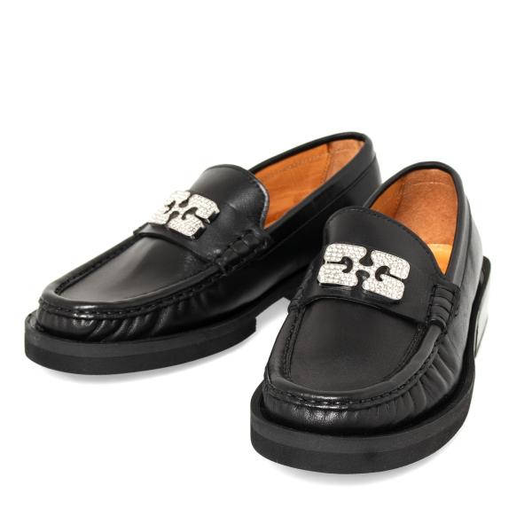 GANNI ガニー レディース ローファー RHINESTONE LOGO LOAFER GANNI ガニー レディース ローファー RHINESTONE LOGO LOAFER