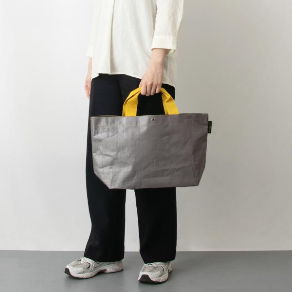 Herve Chapelier エルベシャプリエ マルシェバッグ ブラン×マリン