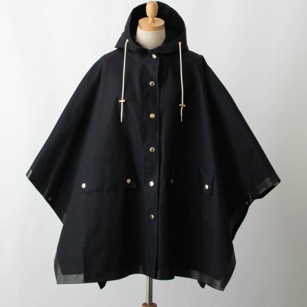 【人気】MACKINTOSH ポンチョ ケープ コート アウター 36 ネイビー