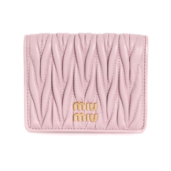 ミュウミュウ MIU MIU 財布 レディース 二つ折り財布 ぺールピンク ミュウミュウ MIU MIU 財布 レディース 二つ折り財布 ぺールピンク