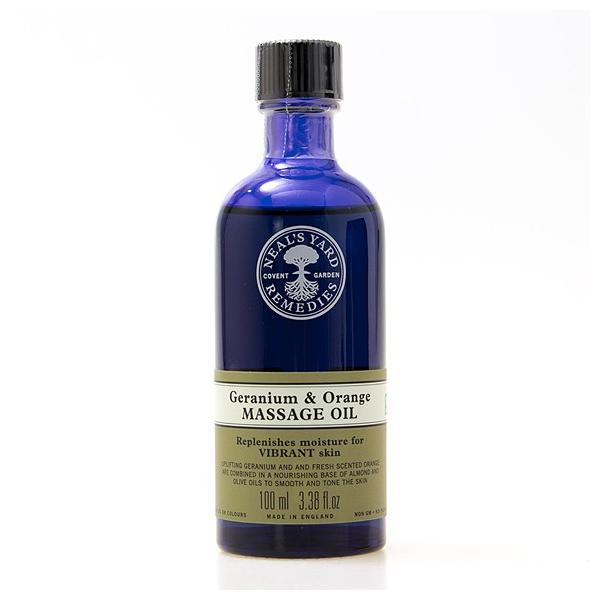ニールズヤード レメディーズ NEAL'S YARD REMEDIES ゼラニウム＆オレンジ マッサージオイル 100ml GERANIUM & ORANGE MASSSAGE OIL 1307