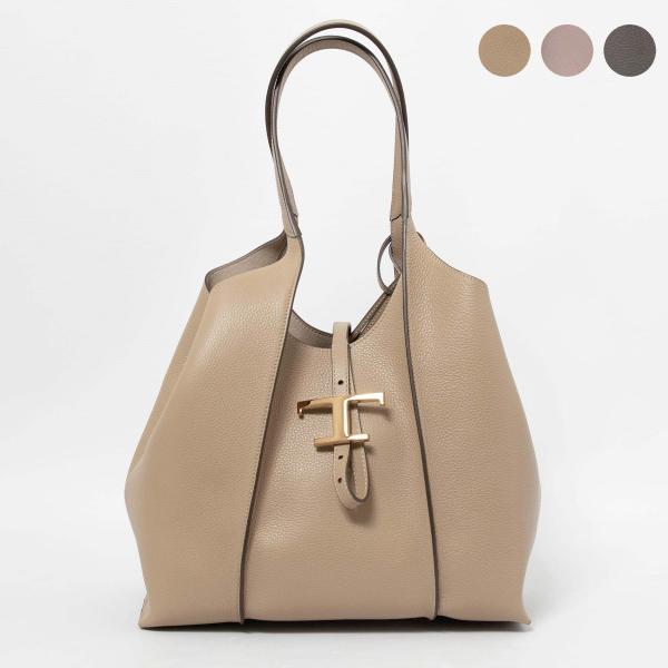 秋セール 美品 Tod’s トッズ　バッグ　レディース Woman ブラック T タイムレス レザー ショッピングバッグ
