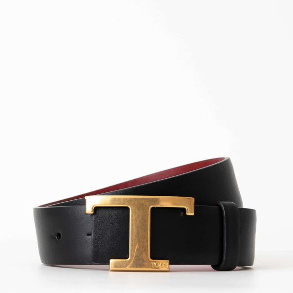 【即発】TOD’S T タイムレス リバーシブル BELT XCWTSB10100RBR Woman ブラウン T タイムレス レザー リバーシブル ベルト