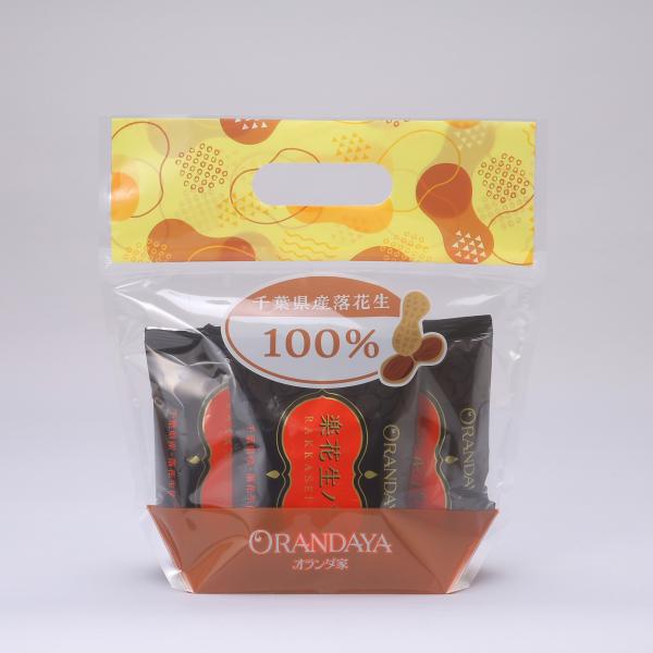 【内容量】楽花生パイ×５【賞味期限】製造日含め35日【袋サイズ(cm)】縦23.0ｘ横21.0ｘ幅8.0※袋入り商品(サブレ5枚入含む)には紙手提げは、お付けしておりません。　必要な場合は別途ご注文頂く必要がございますので、　その際はお手数...