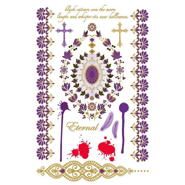 タトゥーシール/フェイクタトゥー 〔VENETIAN〕 水だけで貼れる 『jewel tattoos』 〔コスプレ 仮装 イベント〕〔代引不可〕