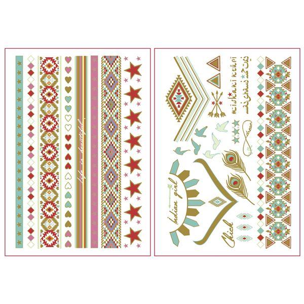 タトゥーシール/フェイクタトゥー 〔TIGER LILY〕 水だけで貼れる 『jewel tattoos』 〔コスプレ 仮装 イベント〕〔代引不可〕