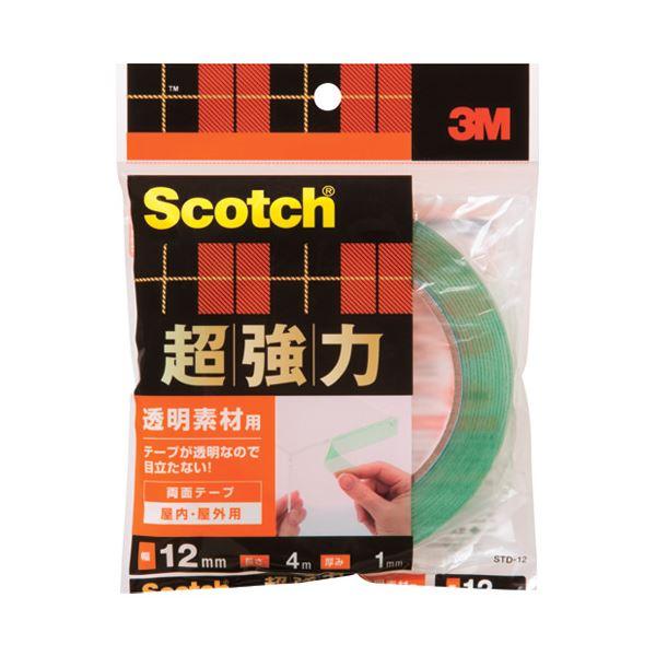 まとめ）スリーエム ジャパン 超強力両面テープ透明素材用STD-12 12mm