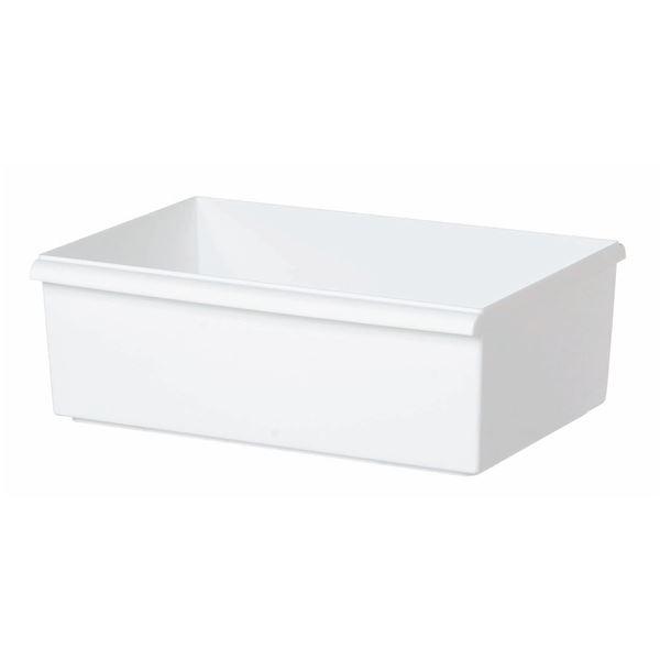 収納ボックス 収納ケース 約幅38cm 浅 ホワイト 日本製 ジャストイット コンテナーワイド フタ別売 リビング ダイニング
