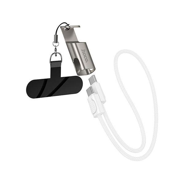 hoco. X126 PD60W 3 in 1 USB-Cケーブル PD60W急速充電対応 ストラップ・スタンド・充電の3役 ライトグレー X126-CC-LG